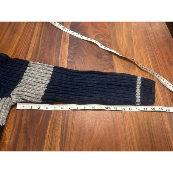 Harry Potter Men's Blue Gray Ribbed Knit Ravenclaw Quidditch Sweater Size Medium - Picture 4 of 8